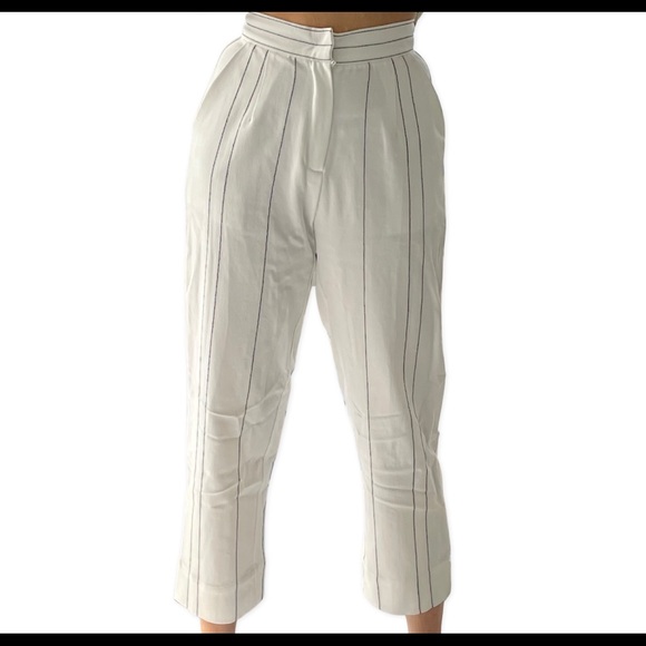 White Straight Leg Pants - Picture 1 of 4